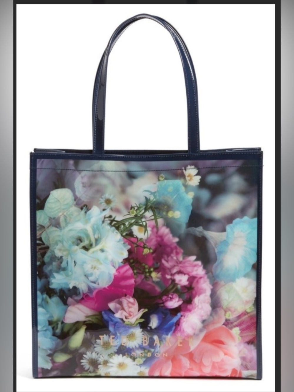 Ted Baker Navy Trim Floral Print Tote - Multi Color
